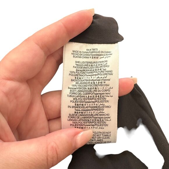 EILEEN FISHER Belted Button Up Jacket Black Small - Picture 4 of 4